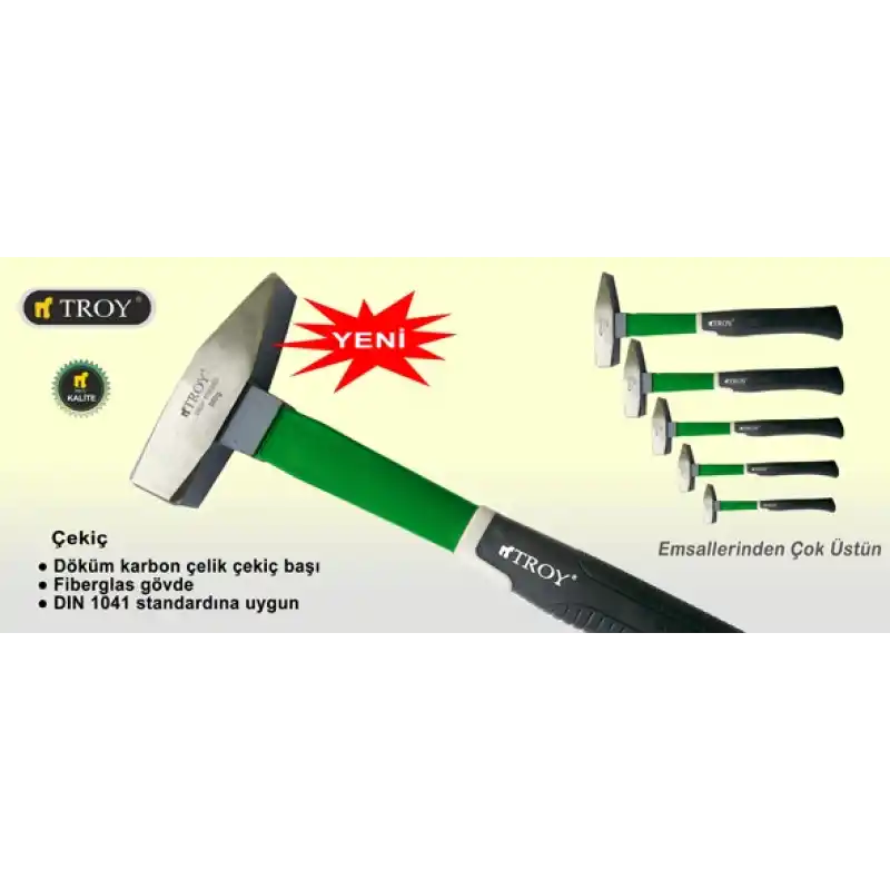 Troy 27255 Fiberglas Saplı Çekiç (500gr)