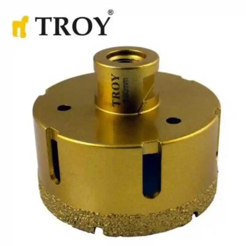 Troy 27450-80 Avuç Taşlamalar için Seramik Kuru Elmas Delici 80mm