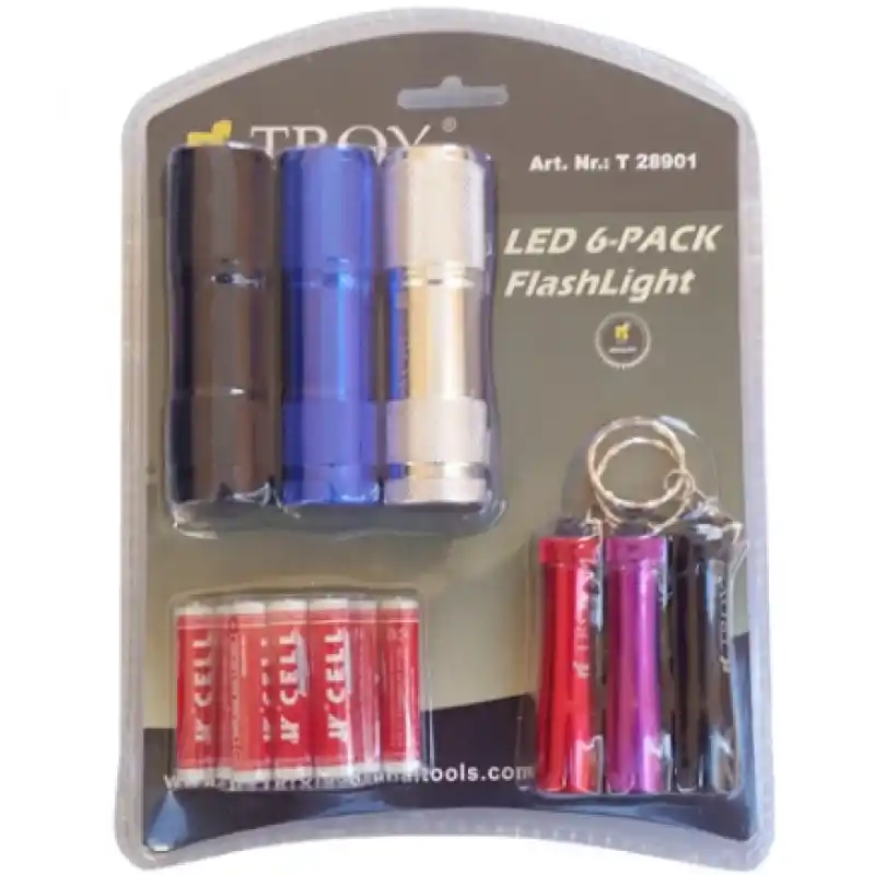 Troy 28901 LED El Feneri Seti, 6 Parça