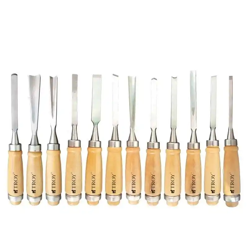 Troy T25004 Ahşap 12 Parça Oyma Bıçak Seti