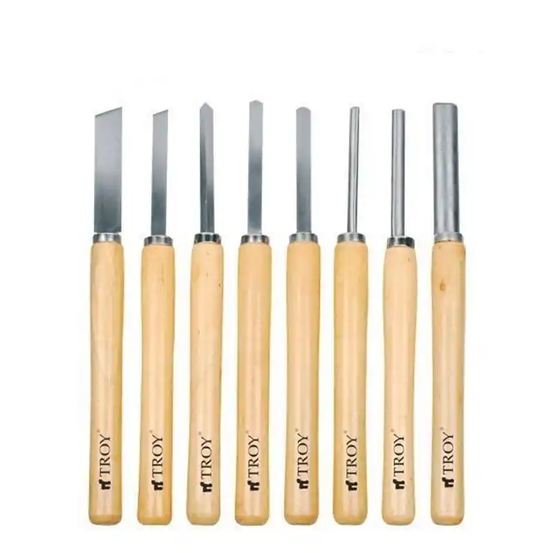 Troy T25008 Ahşap 8 Parça Torna Bıçak Seti