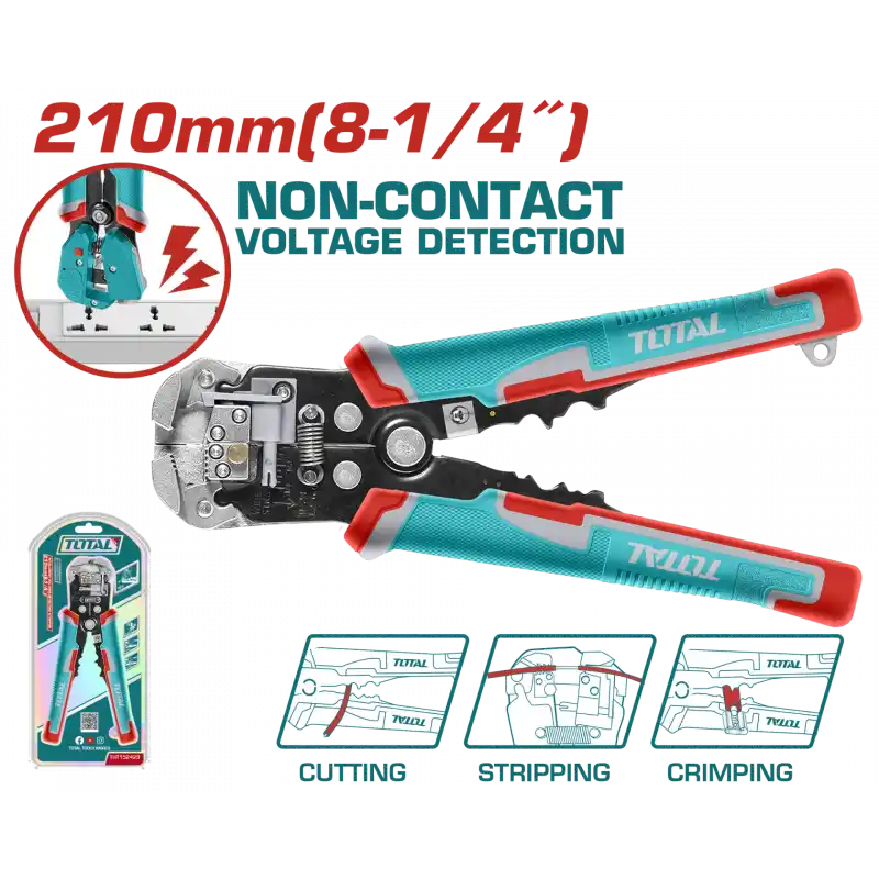 Total THT152429 Voltaj Dedektörlü Otomatik Kablo Soyma Aleti