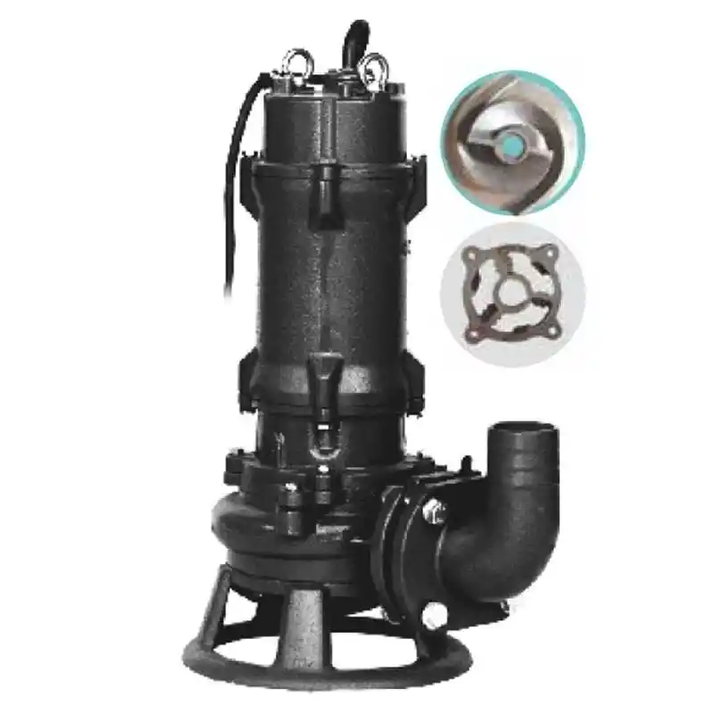 Water Sound CWQ100-15-7.5 10HP Trifaze Yüksek Debili Öğütücülü Tip Döküm Gövdeli Drenaj Pompası