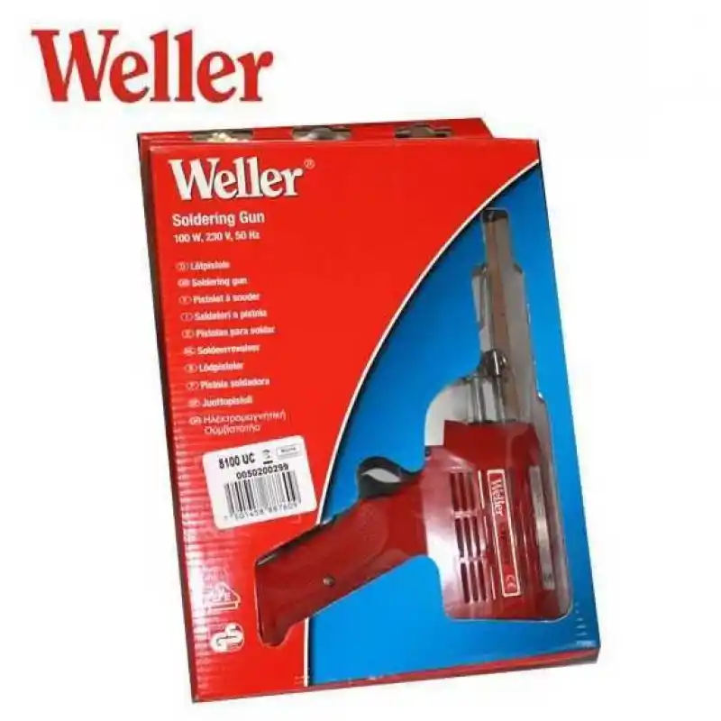 WELLER 8100 UCK Expert Lehim Tabancası Seti (100 Watt, Kırmızı)
