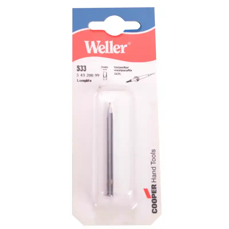 Weller S33 Sp25 Havya için Demir Kaplı Düz Uç