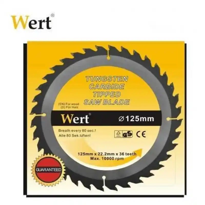 Wert 2540-125 Ahşap Kesme Testeresi Ø 125mm