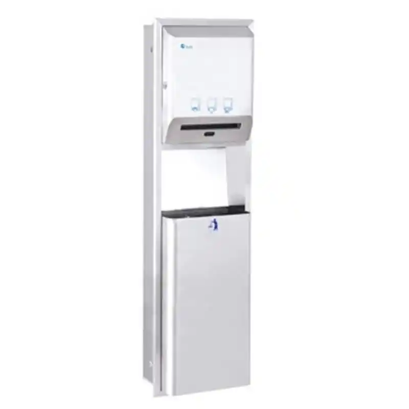 Xinda GSG63D-R Ankastre Fotoselli Sıva Altı Kağıt Havluluk ve Çöp Kovası Seti Kombine Sistem