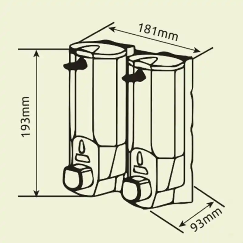 Xinda ZYQ138S Manuel İkili Sıvı Sabun Verici Beyaz