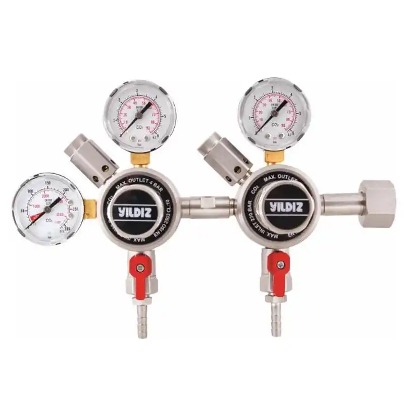 Yıldız 5072 Çift Regülatörlü W 21.80 x 1/14 CO2 Meşrubat Regülatörü