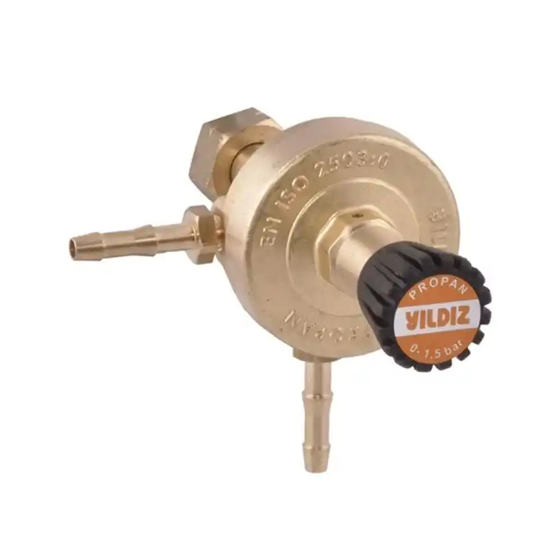 Yıldız 5122 Manometresiz-Çift Çıkışlı W 21.80 x 1/14 Sol Propan Basınç Düşürücü