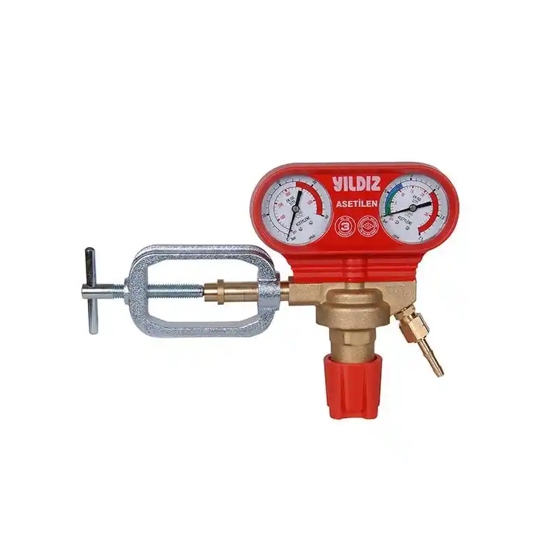 Yıldız 5312S 0-1,5 Bar Kelepçeli Asetilen Basınç Düşürücü