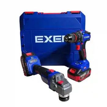 Exen EN 204 Akülü Darbeli Matkap, Avuç Taşlama Seti