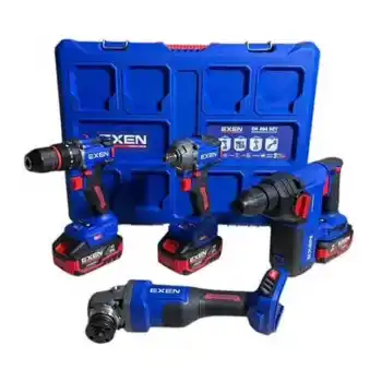 Exen EN 404 Akülü Darbeli Matkap, Somun Sökme, Avuç Taşlama, Kırıcı Delici Seti
