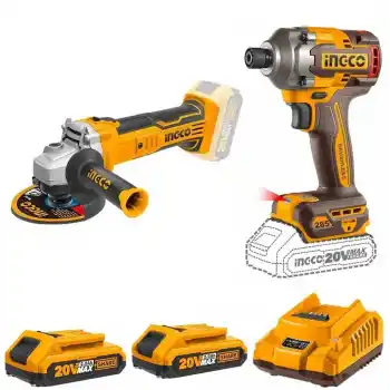 Ingco CIRLI2028E Akülü Vidalama, CAGLI1151 Avuç Taşlama Seti
