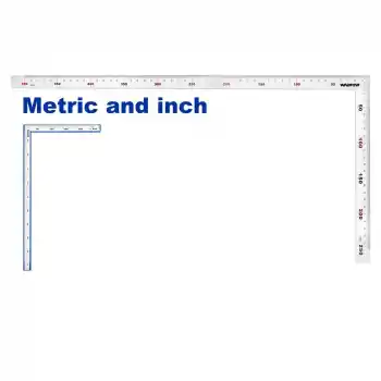 Wadfow WSR4350 Açılı Kare Gönye Cetvel 500x250mm