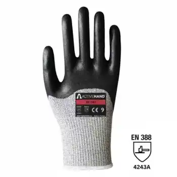 Activehand XF 541 Kesilmeye Dayanıklı Hppe Astar 3/4 Nitril Kaplı İş Eldiveni No:9