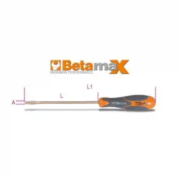 Beta 012700810 1270BA 10x250mm Kıvılcım Çıkarmaz Düz Tornavida