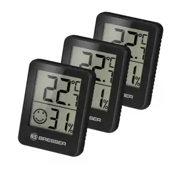 Bresser Temeo Hygro Gösterge 3lü Set siyah