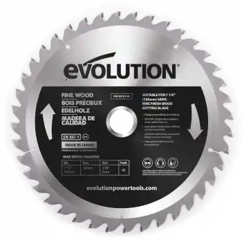 Evolution FW185TCT-40 İnce Ahşap Daire Testere Bıçağı 185mm