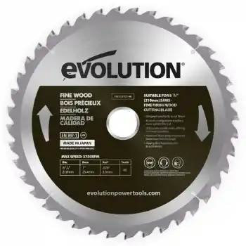 Evolution FW210TCT-40 İnce Ahşap Daire Testere Bıçağı 210mm
