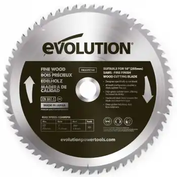 Evolution FW255TCT-60 İnce Ahşap Daire Testere Bıçağı 2555mm