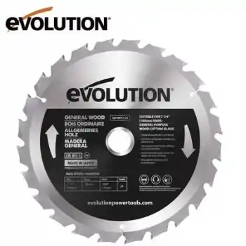 Evolution GW185TCT-24 Ahşap Daire Testere Bıçağı, 185mm