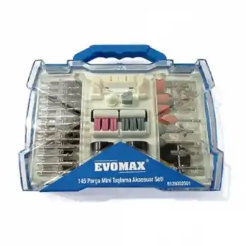 EVOMAX Evomax 145 Parça Mini Taşlama Aksesuar Seti