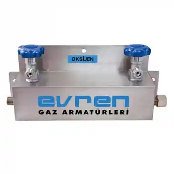 Evren 520 300 Bar G3/4 - 2’li Tüp Bağlantısı için Oksijen Manifold Sistemi