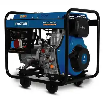Factor KDK10000CE3 Dizel Jeneratör İpli / Marşlı Trifaze 9.4 KVA