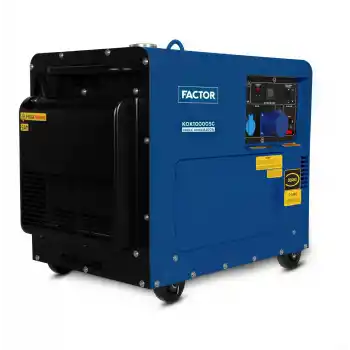 Factor KDK10000SC Kabinli Marşlı Dizel Monofaze Jeneratör 9,4 kVa