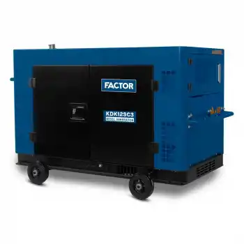 Factor KDK12SC3 Kabinli Su Soğutmalı Dizel Trifaze Jeneratör 12 kVa