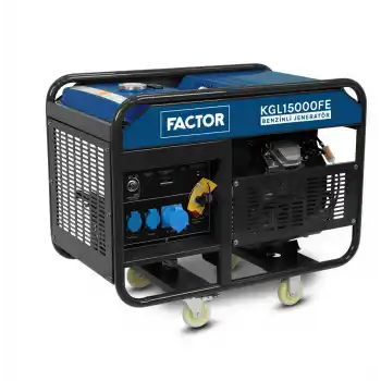 Factor KGL15000FE Marşlı Monofaze Benzinli Jeneratör 15 kVa