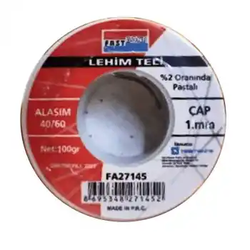 Fastbond 27145 60/40 Alaşımlı Lehim Teli 1 mm 100 gr