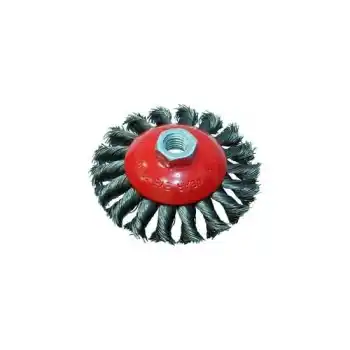 Hawk 10189 100 mm. x M14 mm Burma Telli M14 Vidalı Daire Fırça