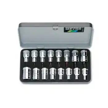 Heyco 8 Parça 1120gr. Torx Başlı Vidalar için Lokmalı Bits Set