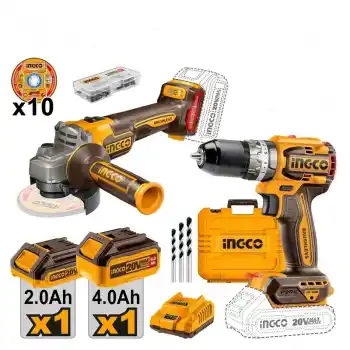 Ingco CKLI20273E Akülü Matkap ve Avuç Taşlama Seti