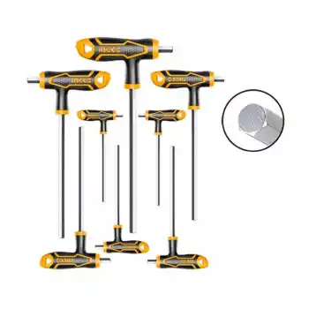 Ingco HHKT8081 Endüstriyel 8li T Kollu Alyan Anahtar Seti