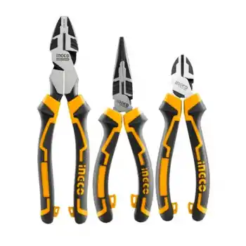Ingco HKHLPS2832 Endüstriyel 3lü Set Pense, Yan Keski, Kargaburun Pense