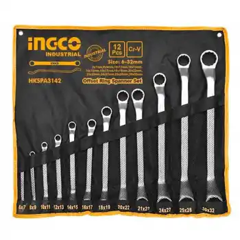 Ingco HKSPA3142 Endüstriyel 12li Halka Anahtar Seti 6-32mm