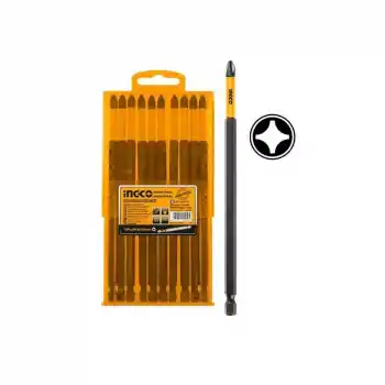 Ingco SDBIM11PH263 Endüstriyel 10lu 150mm Darbeli Uzun Yıldız Tornavida Ucu Seti