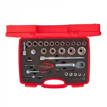 İzeltaş 1113001038 1/4 - 1/2 35 Parça Altı Köşe Lokma Anahtar Takımı