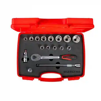 İzeltaş 1113002017 1/2 17 Parça Altı Köşe Lokma Anahtar Takımı