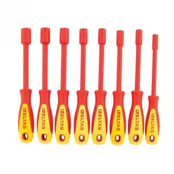 İzeltaş 4773008108 1000V Süngüsü İzoleli 8 Parça Lokma Uçlu Tornavida Seti