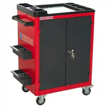 İzeltaş 8210326001 Kırmızı Gövde Gri Çekmece Vagon Serisi Boş Takım Arabası