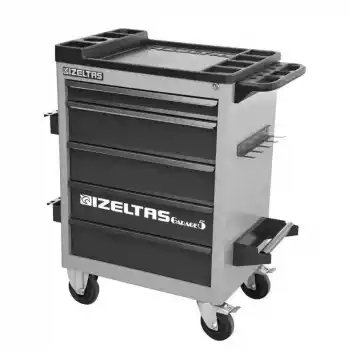 İzeltaş 8242323007 7 Çekmeceli Garaj Serisi Gri Gövde Gri Çekmece Boş Takım Dolabı