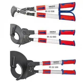Knipex 95 32 060 Teloskopik Kollu Cırcırlı Kablo Makası