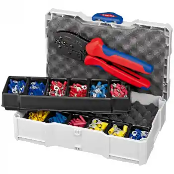 Knipex 97 90 21 Çantalı Kablo Konektörü Krimp Papuç Sıkma Seti