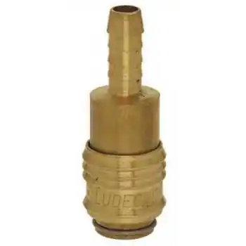 LÜDECKE ESM 8 T Hortum için Mini Stoper Gövde (Dişi, 8mm)