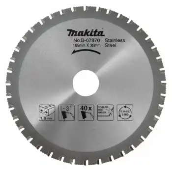Makita B-07870 4131 Daire Testere için Elmas Daire Testere Bıçağı 185x30mm 40 Diş