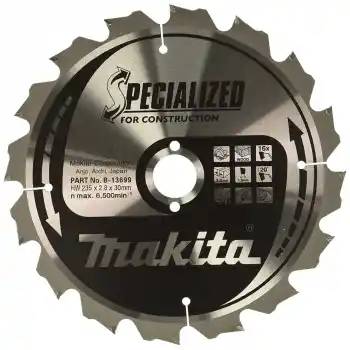Makita B-13699 N5900B,5903R Daire Testere için Elmas Testere Bıçağı 235x30mm 16 Diş